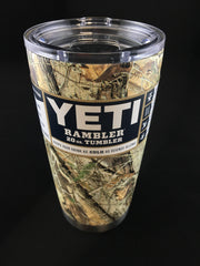 Custom Skull Hydro Dipped YETI Rambler 20 oz Stainless Steel